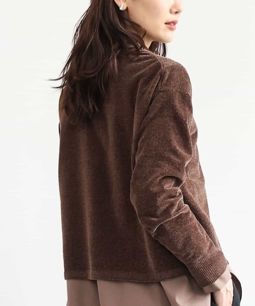 MK MICHEL KLEIN（エムケーミッシェルクラン）の「[洗える]モールヤーンボートネックニット（ベスト・レディース・ブラック/レッド/ブラウン/ブルー・38）」の19枚目の写真