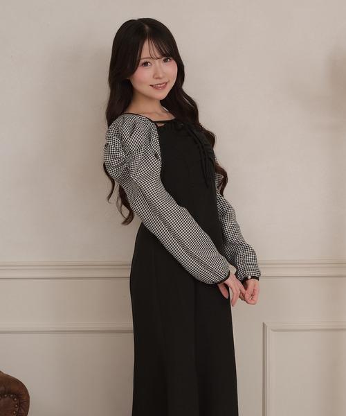 apres jour(アプレジュール)の「【セット着用可能】フロントフリルギャザーキャミワンピース(ワンピース・レディース・ブラック系その他/ブラウン系その他/ブラック・MEDIUM/SMALL/X-LARGE)」の13枚目の写真