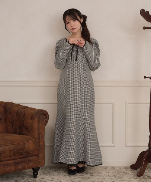 apres jour(アプレジュール)の「【セット着用可能】フロントフリルギャザーキャミワンピース(ワンピース・レディース・ブラック系その他/ブラウン系その他/ブラック・MEDIUM/SMALL/X-LARGE)」の16枚目の写真