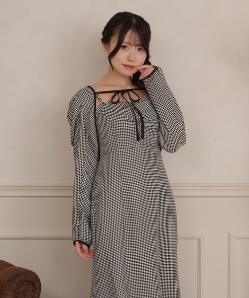 apres jour(アプレジュール)の「【セット着用可能】フロントフリルギャザーキャミワンピース(ワンピース・レディース・ブラック系その他/ブラウン系その他/ブラック・MEDIUM/SMALL/X-LARGE)」の17枚目の写真