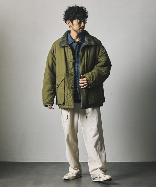 FREAK'S STORE(フリークスストア)の「リバーシブル ボア ジャケット(ブルゾン・メンズ・レオパード/オリーブ/ブラック/チャコールグレー・MEDIUM/LARGE)」の9枚目の写真