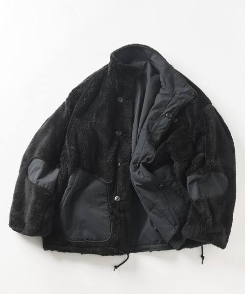 FREAK'S STORE(フリークスストア)の「リバーシブル ボア ジャケット(ブルゾン・メンズ・レオパード/オリーブ/ブラック/チャコールグレー・MEDIUM/LARGE)」の20枚目の写真