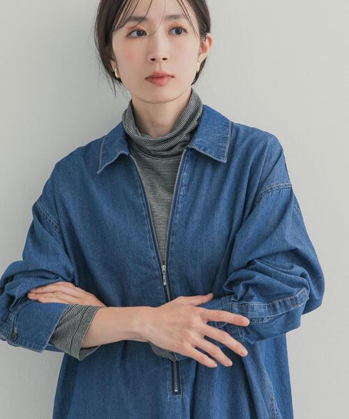 URBAN RESEARCH DOORS(アーバンリサーチドアーズ)の「カシミヤシルク混タートルネックカットソー(Tシャツ/カットソー・レディース・ブラック系その他/オフホワイト・FREE)」の9枚目の写真
