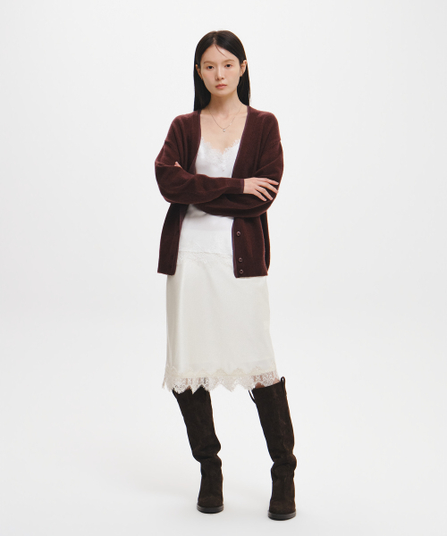 GENERAL IDEA（ジェネラルアイデア）の「サテンレースミディスカート [IVORY] / GF3LSK502（スカート・レディース・アイボリー・SMALL/MEDIUM/LARGE/X-LARGE）」の3枚目の写真