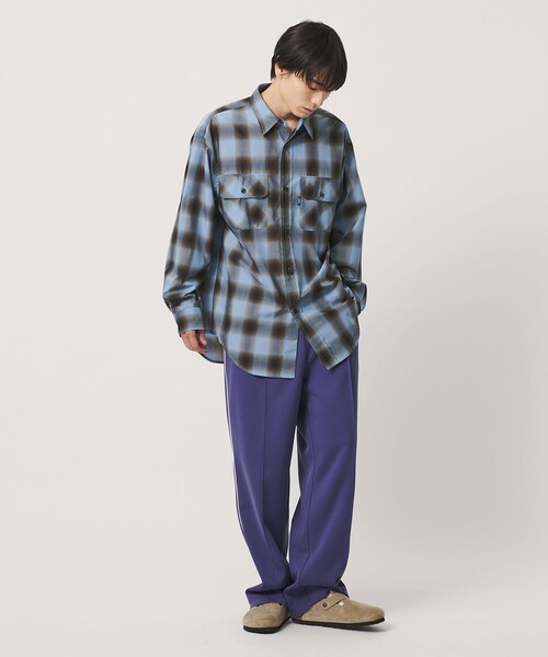NICE WEATHER(ナイスウェザー)の「<NICE WEATHER>ビッグチェック シャツ(シャツ/ブラウス・メンズ・モカ/コバルトブルー・XS/L/S/M)」の7枚目の写真