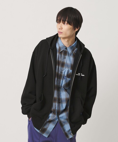 NICE WEATHER(ナイスウェザー)の「<NICE WEATHER>ビッグチェック シャツ(シャツ/ブラウス・メンズ・モカ/コバルトブルー・XS/L/S/M)」の8枚目の写真