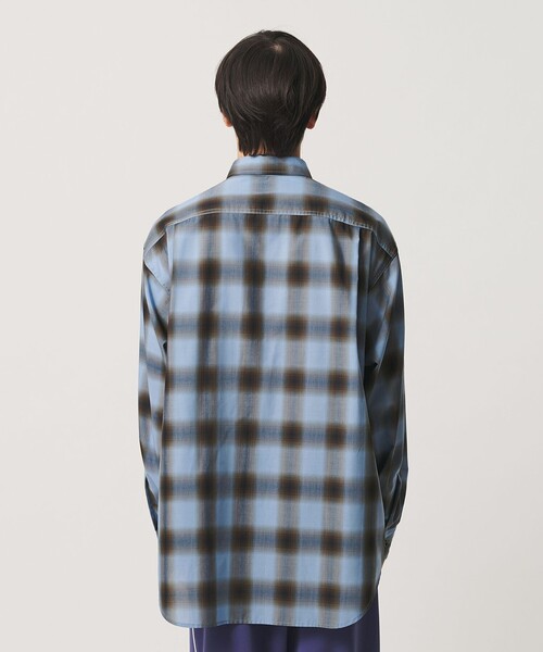 NICE WEATHER(ナイスウェザー)の「<NICE WEATHER>ビッグチェック シャツ(シャツ/ブラウス・メンズ・モカ/コバルトブルー・XS/L/S/M)」の12枚目の写真