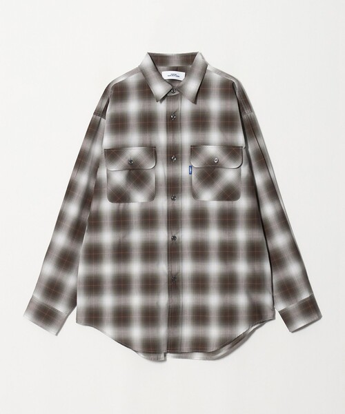NICE WEATHER(ナイスウェザー)の「<NICE WEATHER>ビッグチェック シャツ(シャツ/ブラウス・メンズ・モカ/コバルトブルー・XS/L/S/M)」の13枚目の写真