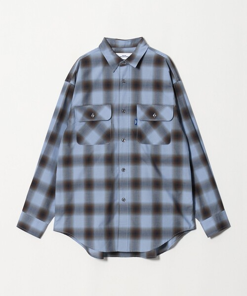 NICE WEATHER(ナイスウェザー)の「<NICE WEATHER>ビッグチェック シャツ(シャツ/ブラウス・メンズ・モカ/コバルトブルー・XS/L/S/M)」の21枚目の写真