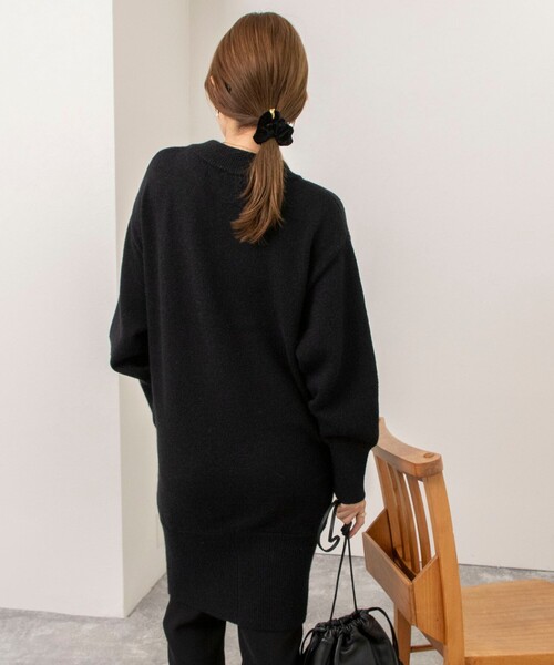 NOLLEY’S(ノーリーズ)の「【WEB限定】ワイドリブヘムロングニット(ニット/セーター・レディース・グレイッシュベージュ/グレー/ブラック・FREE)」の10枚目の写真