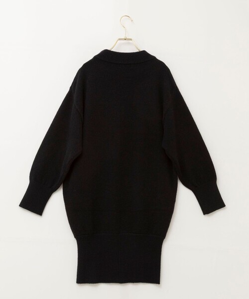 NOLLEY’S(ノーリーズ)の「【WEB限定】ワイドリブヘムロングニット(ニット/セーター・レディース・グレイッシュベージュ/グレー/ブラック・FREE)」の17枚目の写真