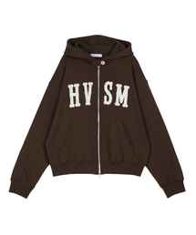 HVSM STITCH ZIP UP HOOD(BROWN)