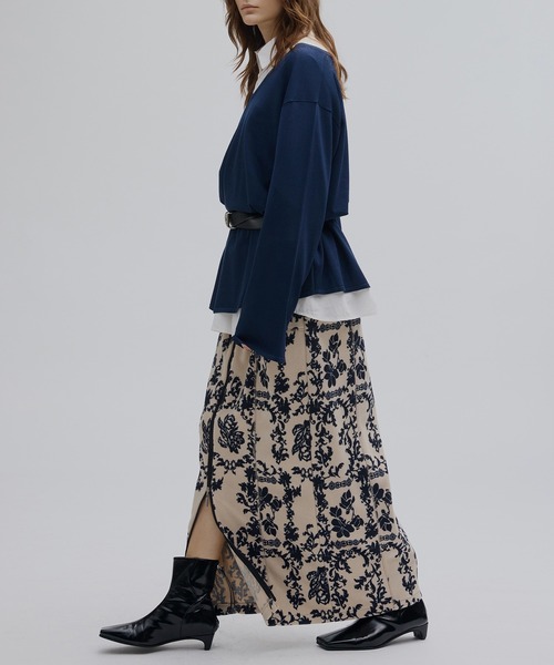 ZIP SLIT FLEECE SKIRT（スカート）｜Ameri（アメリ）のファッション