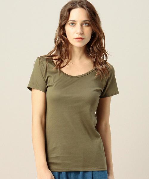 BEAUTY&YOUTH UNITED ARROWS（ビューティーアンドユースユナイテッドアローズ）の「BY ケミランショートスリーブ◆（Tシャツ/カットソー・レディース・ホワイト/ブラック/モカ/オリーブ/ライトブルー・FREE）」の4枚目の写真