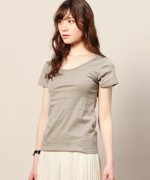 BEAUTY&YOUTH UNITED ARROWS（ビューティーアンドユースユナイテッドアローズ）の「BY ケミランショートスリーブ◆（Tシャツ/カットソー・レディース・ホワイト/ブラック/モカ/オリーブ/ライトブルー・FREE）」の3枚目の写真