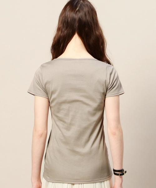 BEAUTY&YOUTH UNITED ARROWS（ビューティーアンドユースユナイテッドアローズ）の「BY ケミランショートスリーブ◆（Tシャツ/カットソー・レディース・ホワイト/ブラック/モカ/オリーブ/ライトブルー・FREE）」の6枚目の写真