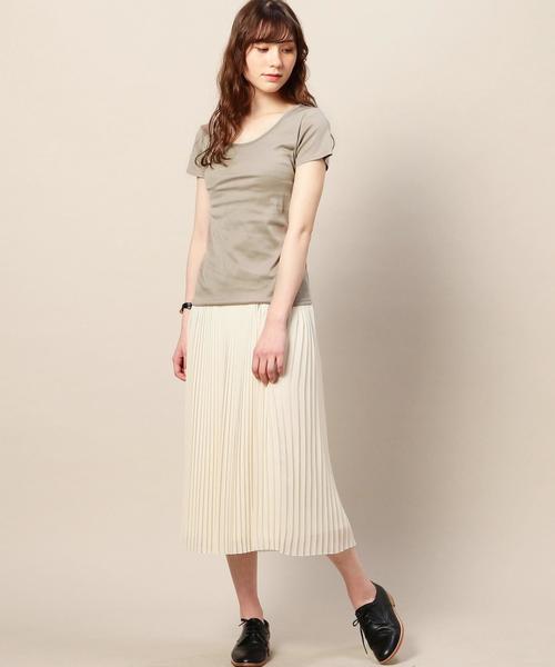 BEAUTY&YOUTH UNITED ARROWS（ビューティーアンドユースユナイテッドアローズ）の「BY ケミランショートスリーブ◆（Tシャツ/カットソー・レディース・ホワイト/ブラック/モカ/オリーブ/ライトブルー・FREE）」の9枚目の写真