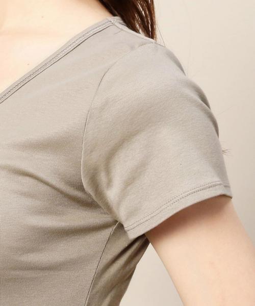 BEAUTY&YOUTH UNITED ARROWS（ビューティーアンドユースユナイテッドアローズ）の「BY ケミランショートスリーブ◆（Tシャツ/カットソー・レディース・ホワイト/ブラック/モカ/オリーブ/ライトブルー・FREE）」の12枚目の写真