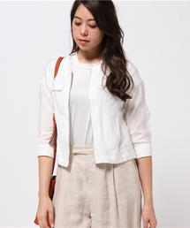 ikka | 7分袖ダブルポケットジップブルゾン(ブルゾン)