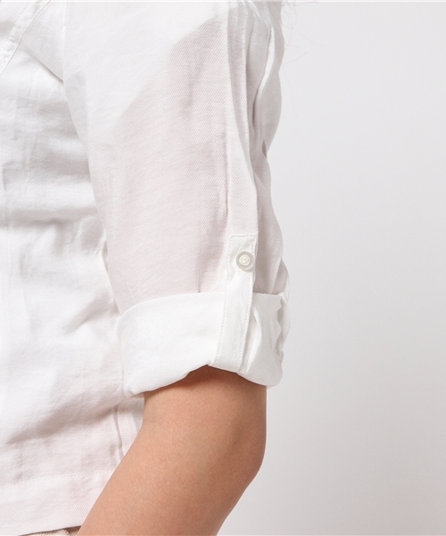 ikka(イッカ)の「7分袖ダブルポケットジップブルゾン(ブルゾン・レディース・オフホワイト/オリーブ/ベージュ・LARGE/MEDIUM)」の9枚目の写真