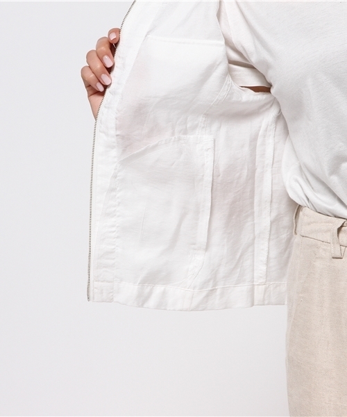 ikka(イッカ)の「7分袖ダブルポケットジップブルゾン(ブルゾン・レディース・オフホワイト/オリーブ/ベージュ・LARGE/MEDIUM)」の11枚目の写真