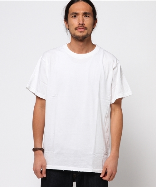 RAGS McGREGOR （ラグスマックレガー）の「DAMAGE TEE（Tシャツ/カットソー・メンズ・ホワイト/ブラック・L/S/M）」の2枚目の写真