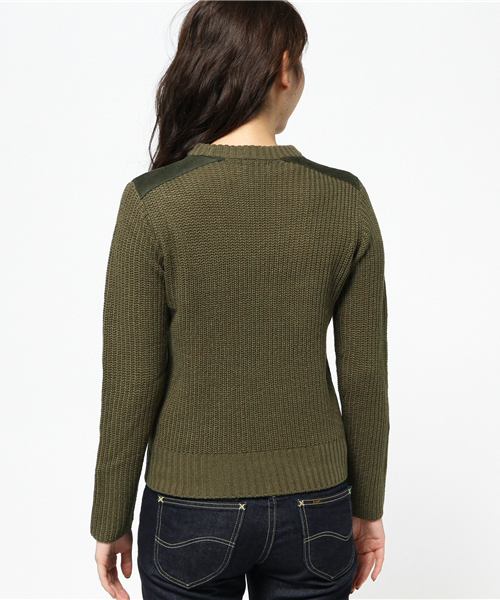 koe（コエ）の「肩パッチ付ニットトップ（ニット/セーター・レディース・カーキ・L/M/S）」の7枚目の写真