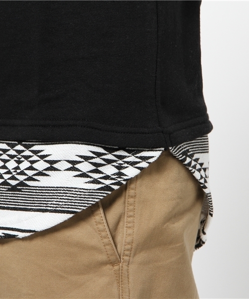 VENCEEXCHANGE（ヴァンスエクスチェンジ）の「ST裏毛ポケット裾切替パーカー       （パーカー・メンズ・オフホワイト/ブラック・MEDIUM/LARGE）」の8枚目の写真