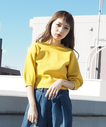 MURUA | ストレッチハーフスリーブニット(ニット/セーター)