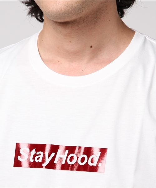 JACKROSE（ジャックローズ）の「STAYHOOD･発光UネックTシャツ（Tシャツ/カットソー・メンズ・ホワイト/ブラック/グレー・M/L）」の6枚目の写真