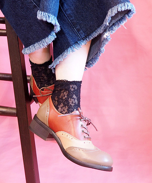 あしながおじさん（アシナガオジサン）の「〈あしながおじさん〉　オックスフォードシューズ（ドレスシューズ・レディース・ダークブラウン/ブラック/ライトブラウン/グレイッシュベージュ/オフホワイト/グレー・24.0cm/23.0cm/23.5cm/22.5cm/24.5cm）」の6枚目の写真