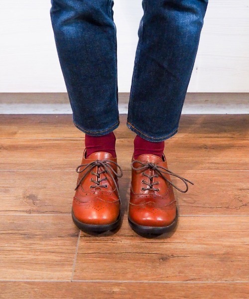 あしながおじさん（アシナガオジサン）の「〈あしながおじさん〉　オックスフォードシューズ（ドレスシューズ・レディース・ダークブラウン/ブラック/ライトブラウン/グレイッシュベージュ/オフホワイト/グレー・24.0cm/23.0cm/23.5cm/22.5cm/24.5cm）」の18枚目の写真
