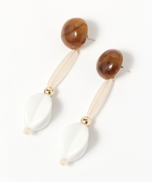 GLOBAL WORK(グローバルワーク)の「2WAYマルチモチーフピアス/765761(ピアス(両耳用)・レディース・ブラック/ベージュ/イエロー/パープル・FREE)」の1枚目の写真