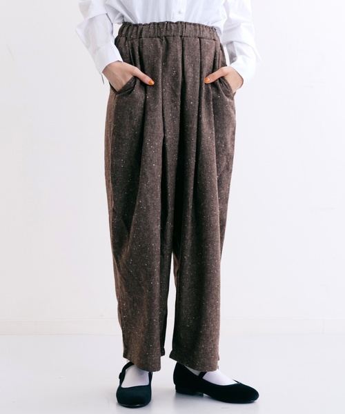 MERLOT（メルロー）の「ツイードタックワイドパンツ2343（その他パンツ・レディース・モカ/ネイビー/ブラック・FREE）」の3枚目の写真