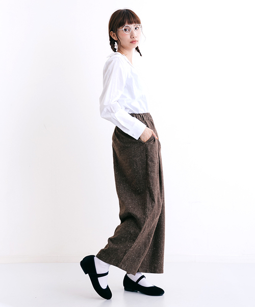 MERLOT（メルロー）の「ツイードタックワイドパンツ2343（その他パンツ・レディース・モカ/ネイビー/ブラック・FREE）」の15枚目の写真