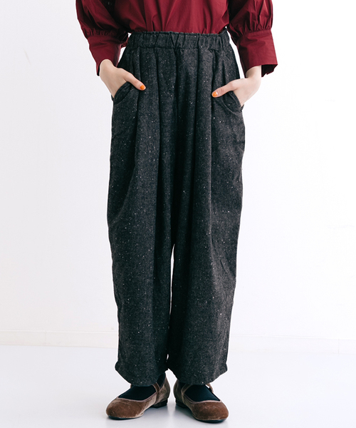 MERLOT（メルロー）の「ツイードタックワイドパンツ2343（その他パンツ・レディース・モカ/ネイビー/ブラック・FREE）」の18枚目の写真