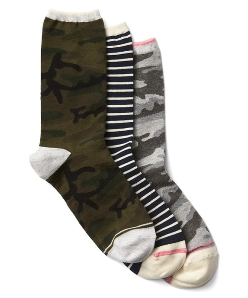 GAP(ギャップ)の「Gap プリント クルーソックス(3足組)(ソックス/靴下・レディース・その他4/その他5・ONE SIZE)」の2枚目の写真