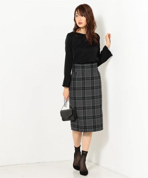 JEWELS ジュエルチェンジズスカート ブラウンチェック ミニドレス  