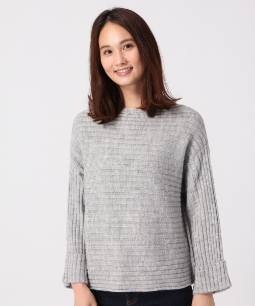 GLOBAL WORK（グローバルワーク）の「7ゲージイタリアワイドリブプルオーバー/758004（ニット/セーター・レディース・ブラック/グリーン系その他/イエロー/グレー・LARGE/SMALL/MEDIUM）」の3枚目の写真