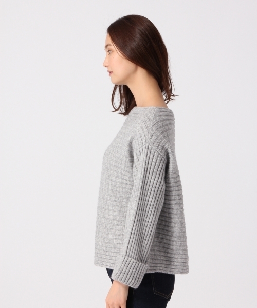 GLOBAL WORK（グローバルワーク）の「7ゲージイタリアワイドリブプルオーバー/758004（ニット/セーター・レディース・ブラック/グリーン系その他/イエロー/グレー・LARGE/SMALL/MEDIUM）」の11枚目の写真