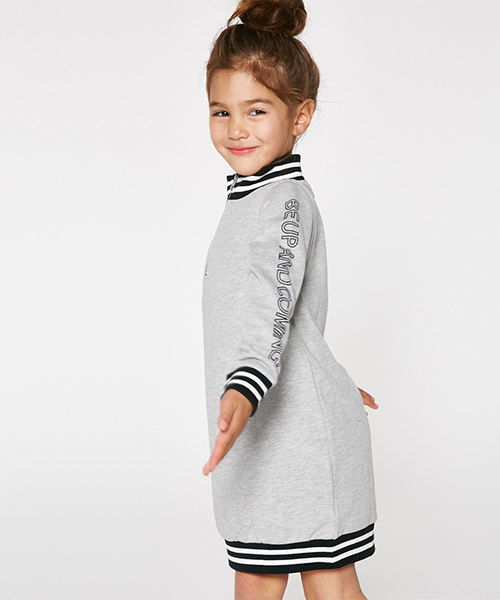 AZUL by moussy（アズールバイマウジー）の「ラインリブワンピース（ワンピース・キッズ・トップグレー/ブラック・100/110/120/130）」の11枚目の写真