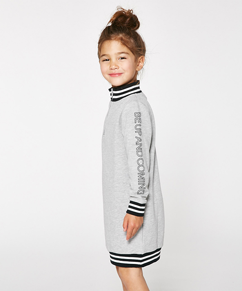 AZUL by moussy（アズールバイマウジー）の「ラインリブワンピース（ワンピース・キッズ・トップグレー/ブラック・100/110/120/130）」の14枚目の写真