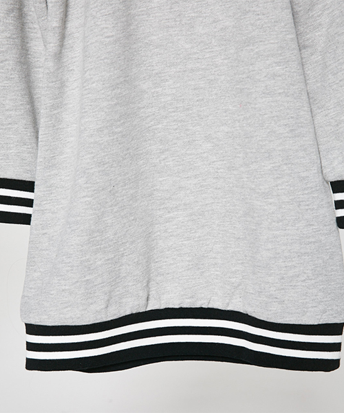 AZUL by moussy（アズールバイマウジー）の「ラインリブワンピース（ワンピース・キッズ・トップグレー/ブラック・100/110/120/130）」の18枚目の写真