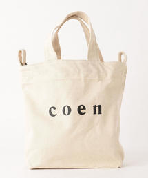 coen | 【Sサイズ】coen2WAYロゴトートバッグ(トートバッグ)