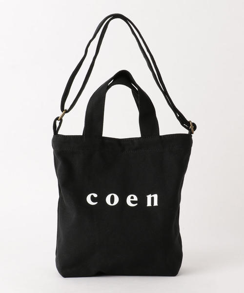 coen（コーエン）の「【Sサイズ】coen2WAYロゴトートバッグ（トートバッグ・レディース・オフホワイト/ブラック・FREE）」の6枚目の写真