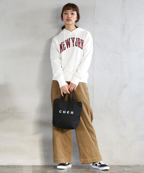 coen（コーエン）の「【Sサイズ】coen2WAYロゴトートバッグ（トートバッグ・レディース・オフホワイト/ブラック・FREE）」の13枚目の写真