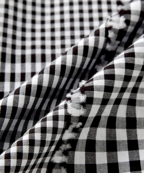 Ne-net（ネネット）の「いろいろチェック（シャツ/ブラウス・レディース・ライトグレー/ブラック・02/03）」の5枚目の写真