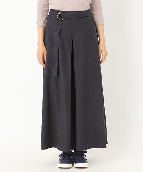 niko and...（ニコアンド）の「ヨーロピアンリネンレーヨンフレアパンツ（その他パンツ・レディース・パープル/キャメル/ネイビー/カーキ/ベージュ/ダークグリーン・3/4/2）」の12枚目の写真