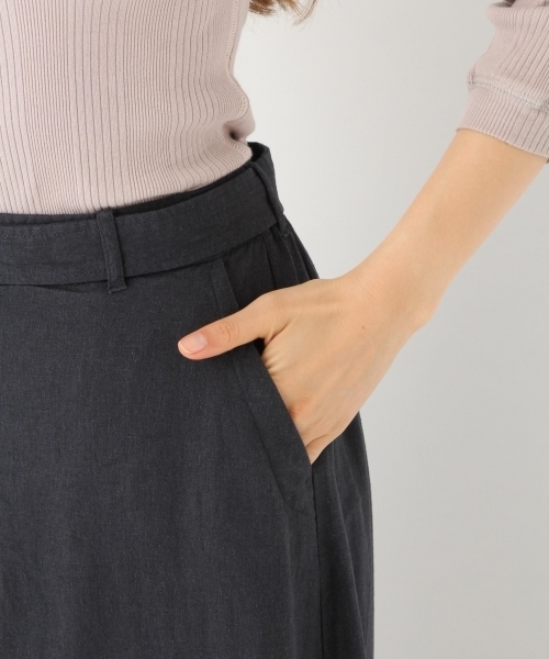 niko and...（ニコアンド）の「ヨーロピアンリネンレーヨンフレアパンツ（その他パンツ・レディース・パープル/キャメル/ネイビー/カーキ/ベージュ/ダークグリーン・3/4/2）」の16枚目の写真