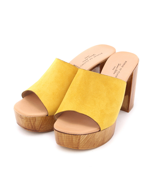 CIAOPANIC（チャオパニック）の「チャンキーカバーサンダル（サンダル・レディース・ベージュ/マスタード・37/38/36）」の2枚目の写真